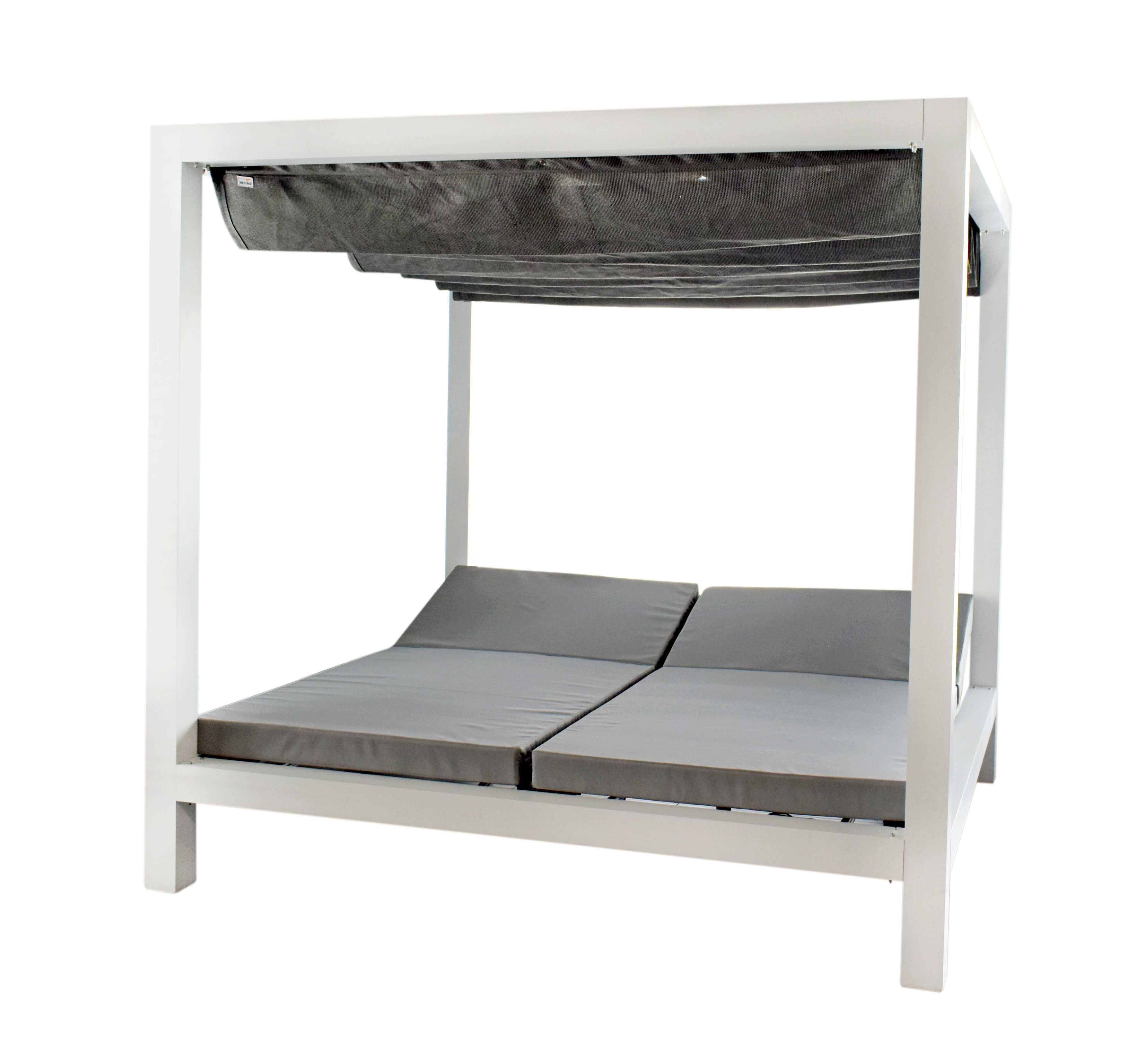 Leżak / łóżko ogrodowe z konstrukcją aluminiową