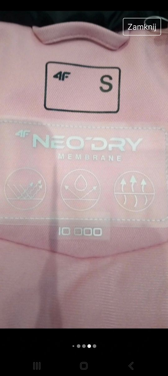 Kurtka 4F rozm S, nowa z metką 101000 membrana.