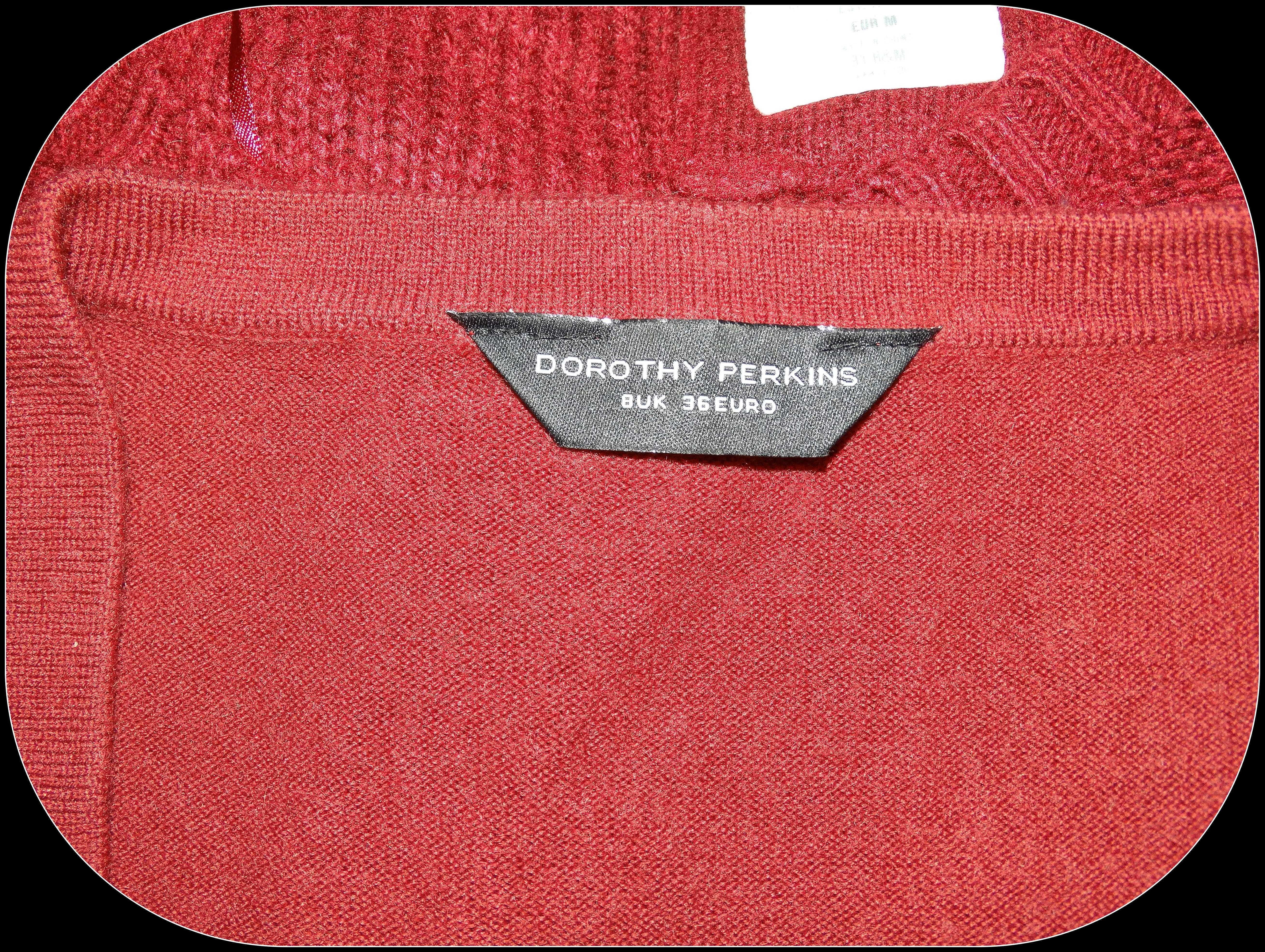 _Dorothy_Rewelacyjny bordowy sweter do pracy_R.36/38_!