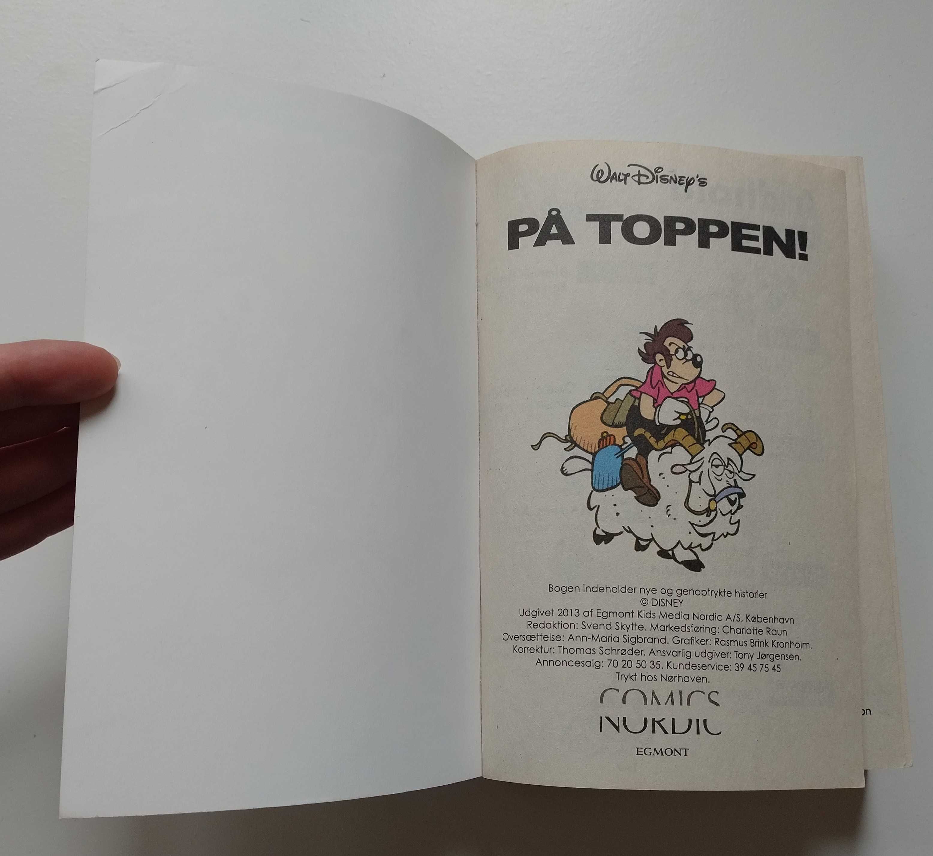 PÅ TOPPEN! Komiks po duńsku Walt Disney Kaczor Donald książka duński
