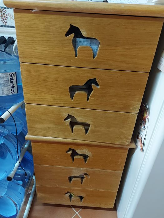 Mesas de cabeceira madeira maciça 52,5x45x61