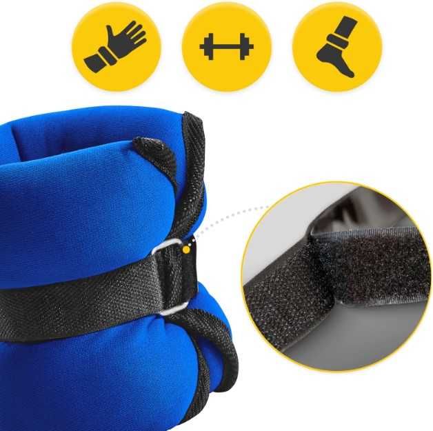 Obciążniki do ćwiczeń - ręce i nogi 4fizjo 2szt x 3kg kostki i nadgars