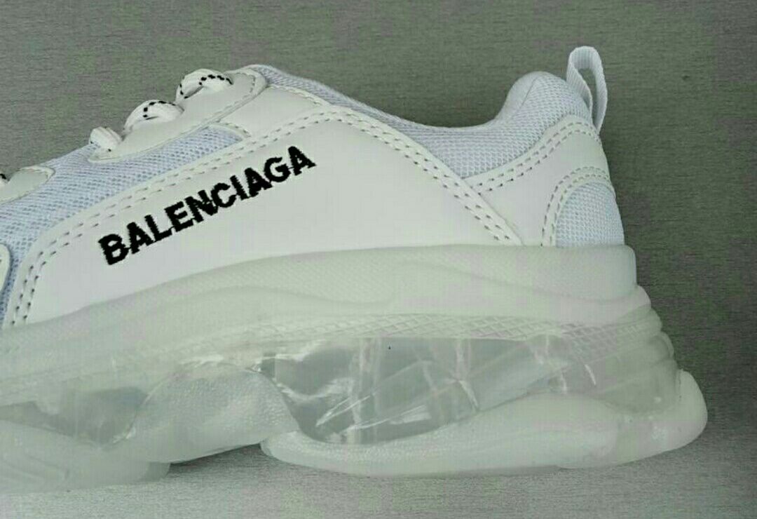 Balenciaga кроссовки женские белые на прозрачной гелевой подошве р 36