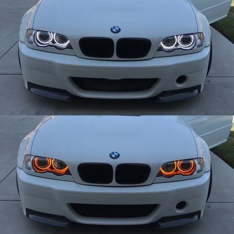 Led angel eyes aneis para farois ópticas bmw e46 serie 3