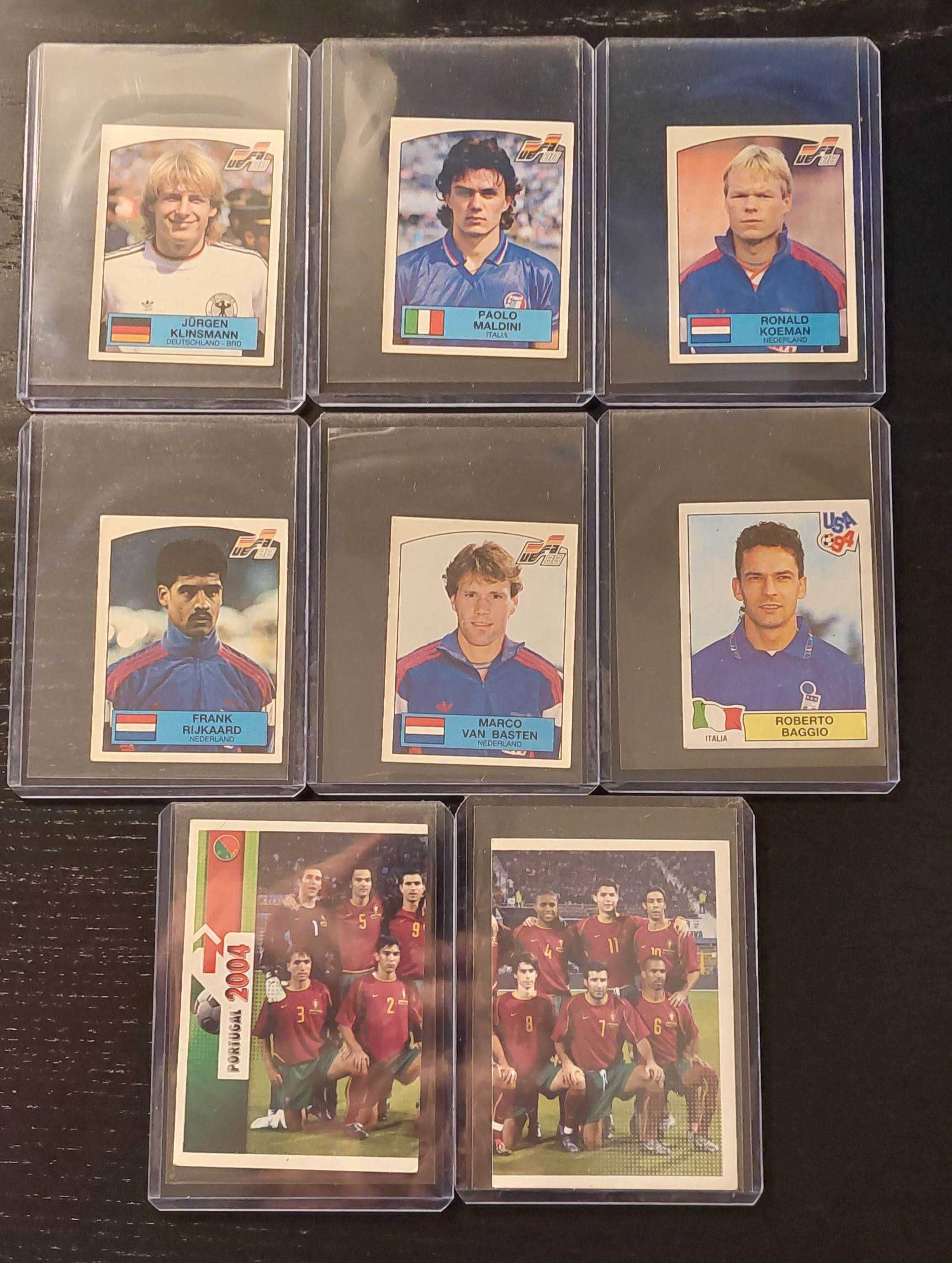 Cromos de Futebol: Ronaldo, Eusébio, Messi, Figo, Maradona e outros...