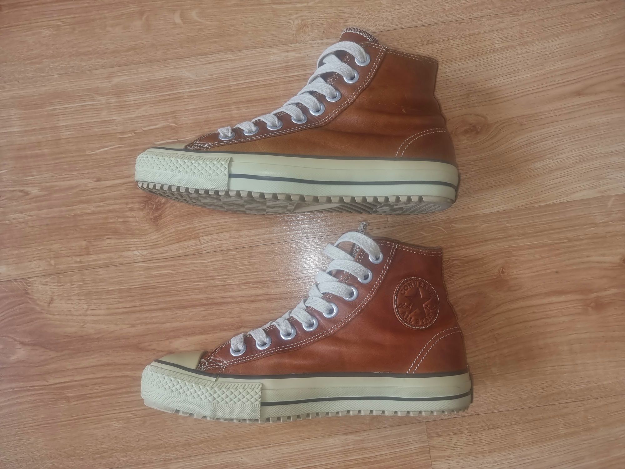 Skórzane buty Converse All Star Mid Pinecone Boots, rozmiar 40-40.5