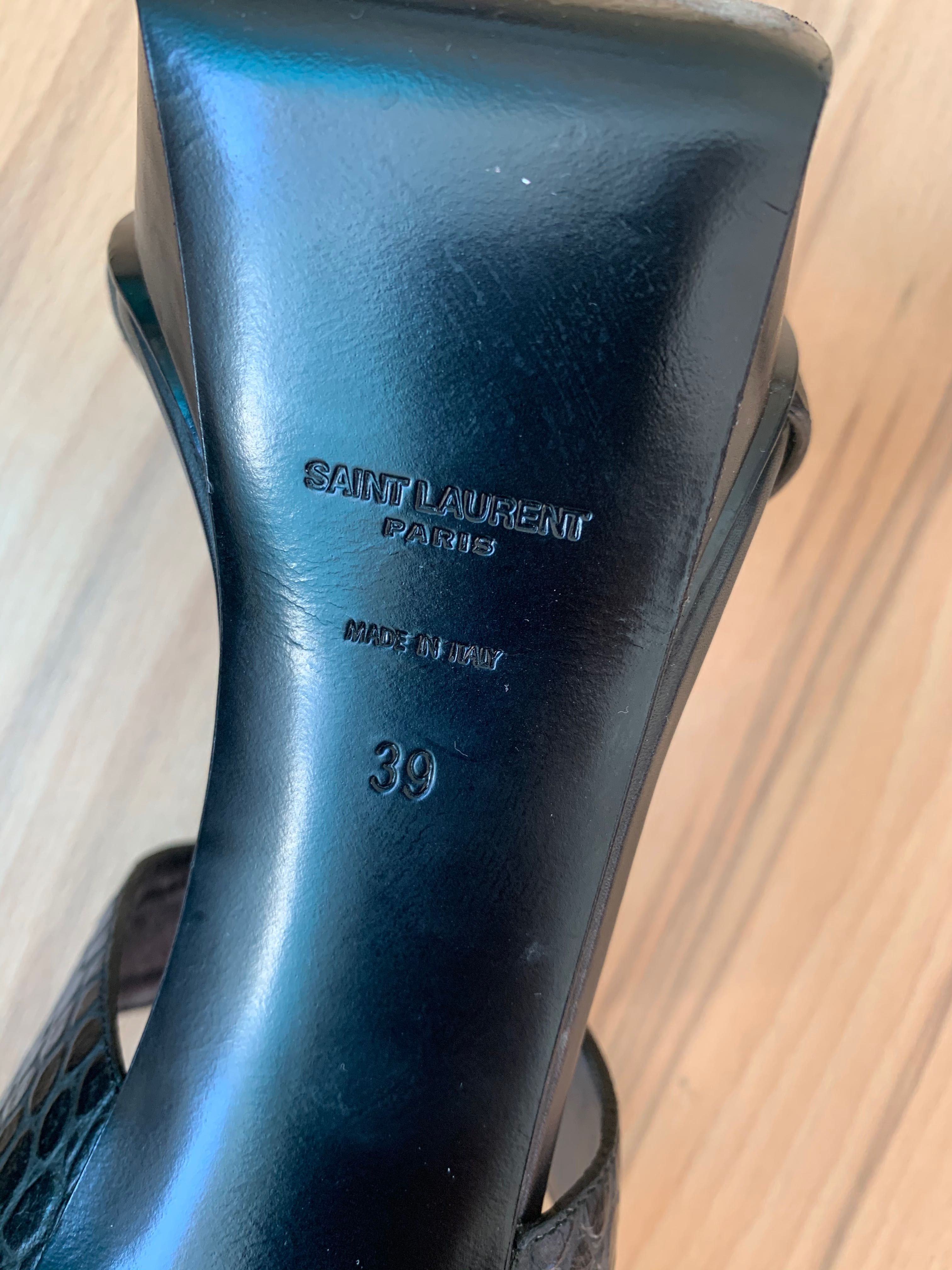 Saint Laurent szpilki bianca ysl sandały Tribute