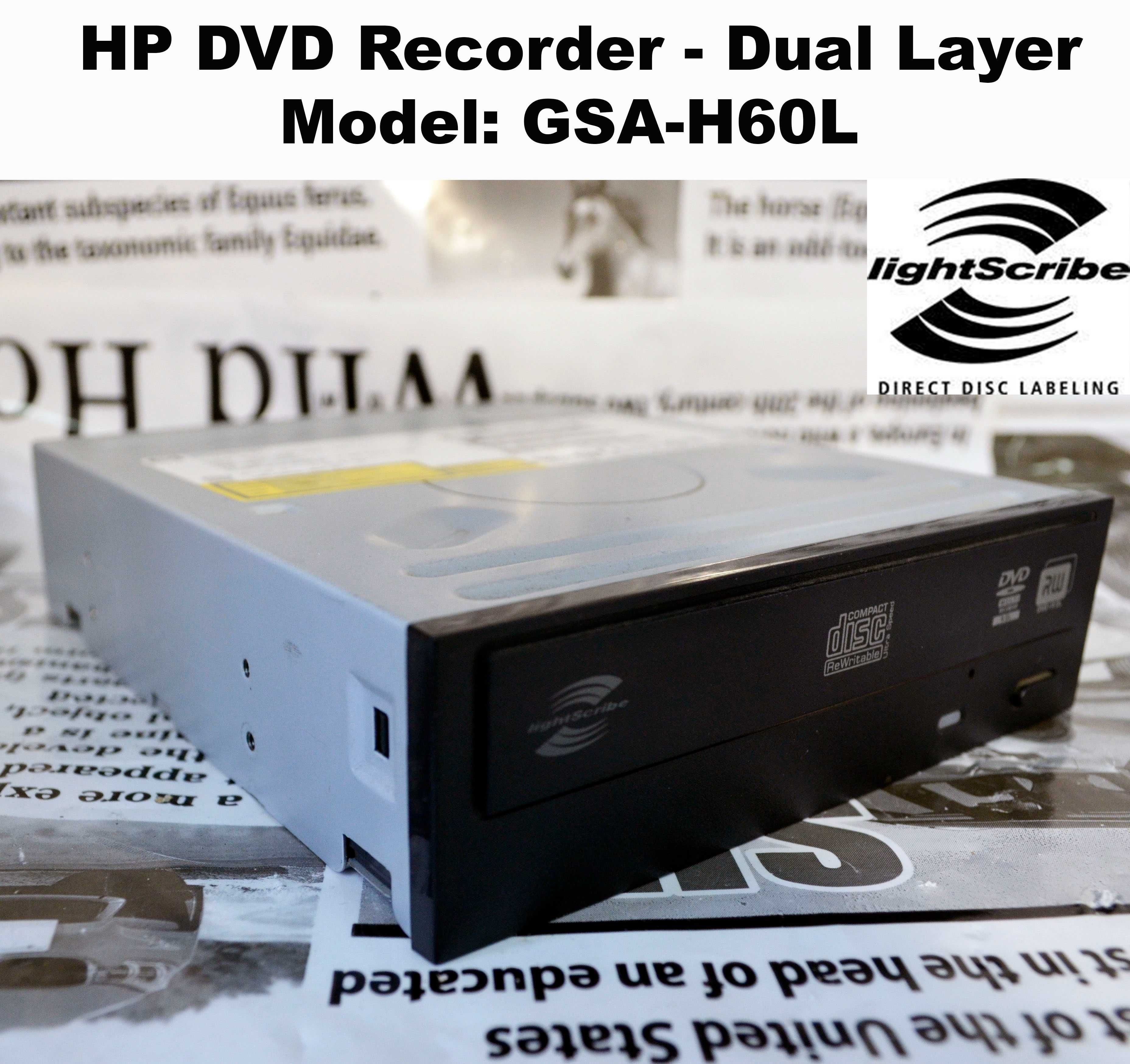 Оптический привод, DVD, RW, HP GSA-H60L, Sata. Гарантия! Опт. скидки!