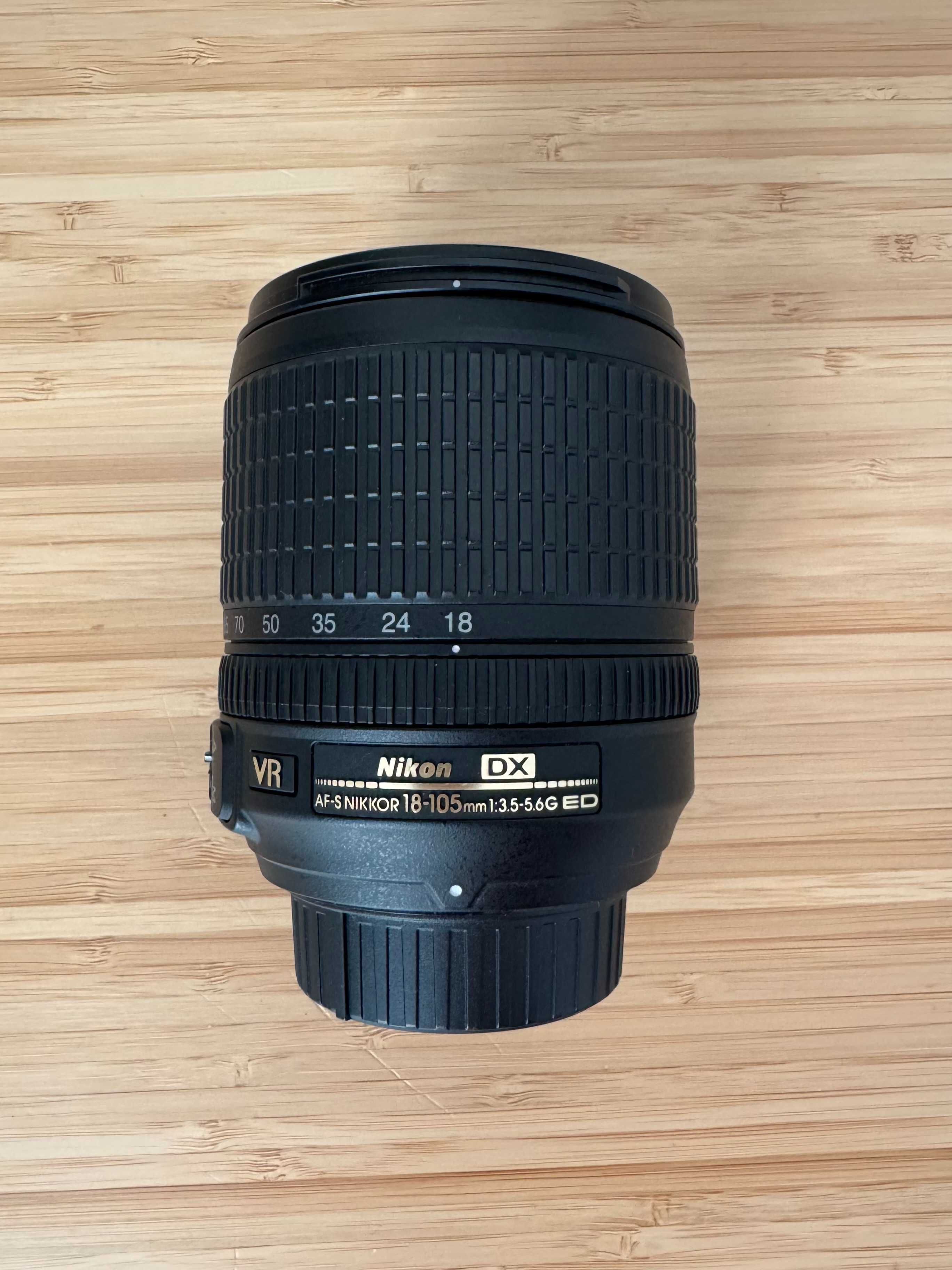 Aparat Nikon D5500 + Nikkor 35mm 1.8G + Nikkor 18-105mm JAK NOWY