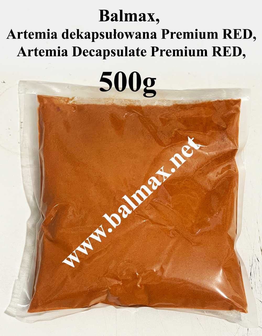 Balmax, Artemia dekapsułowana Premium RED, Decaps, bezskorupkowa, 500g