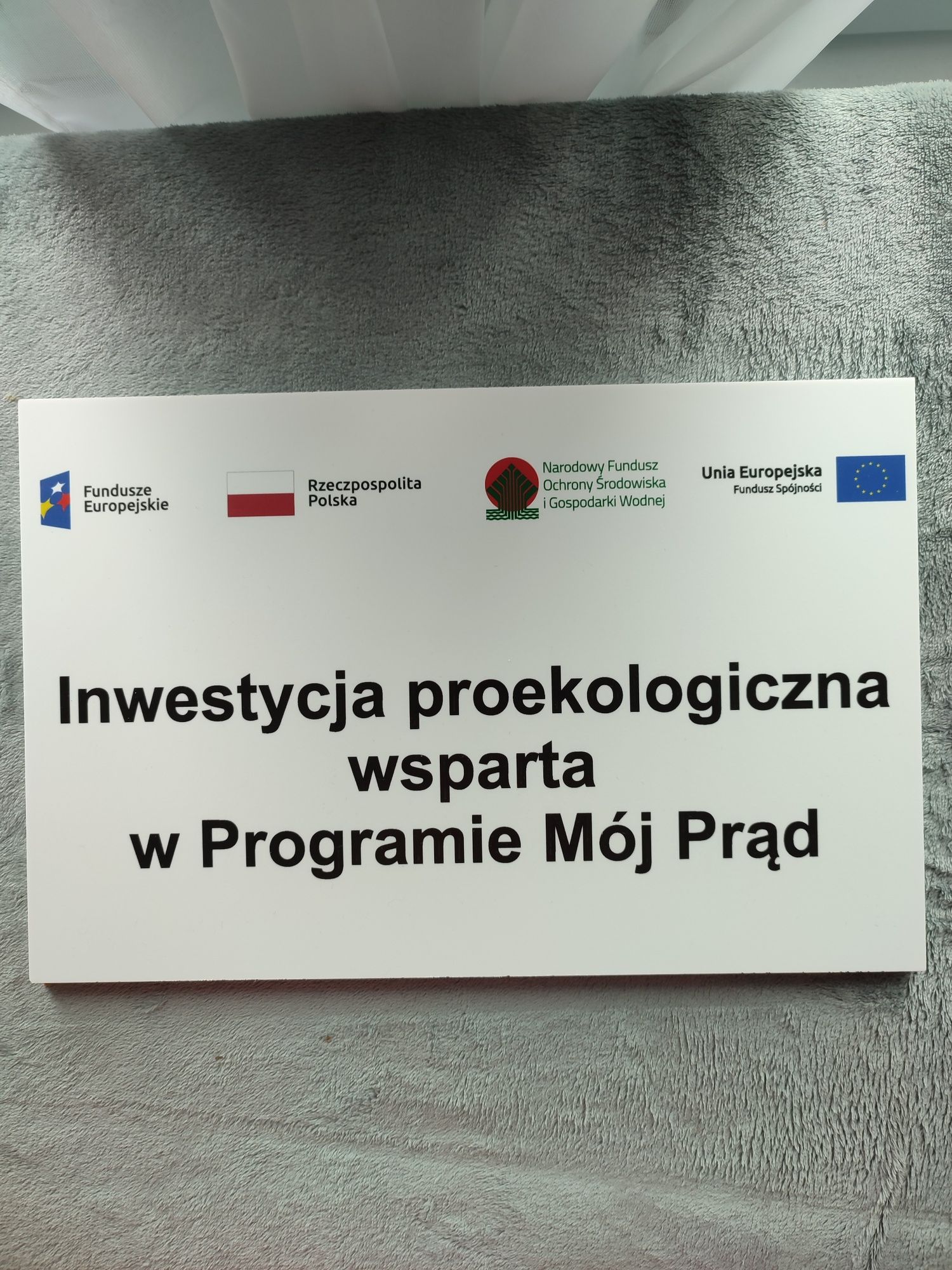 Tabliczka do programu Mój prąd