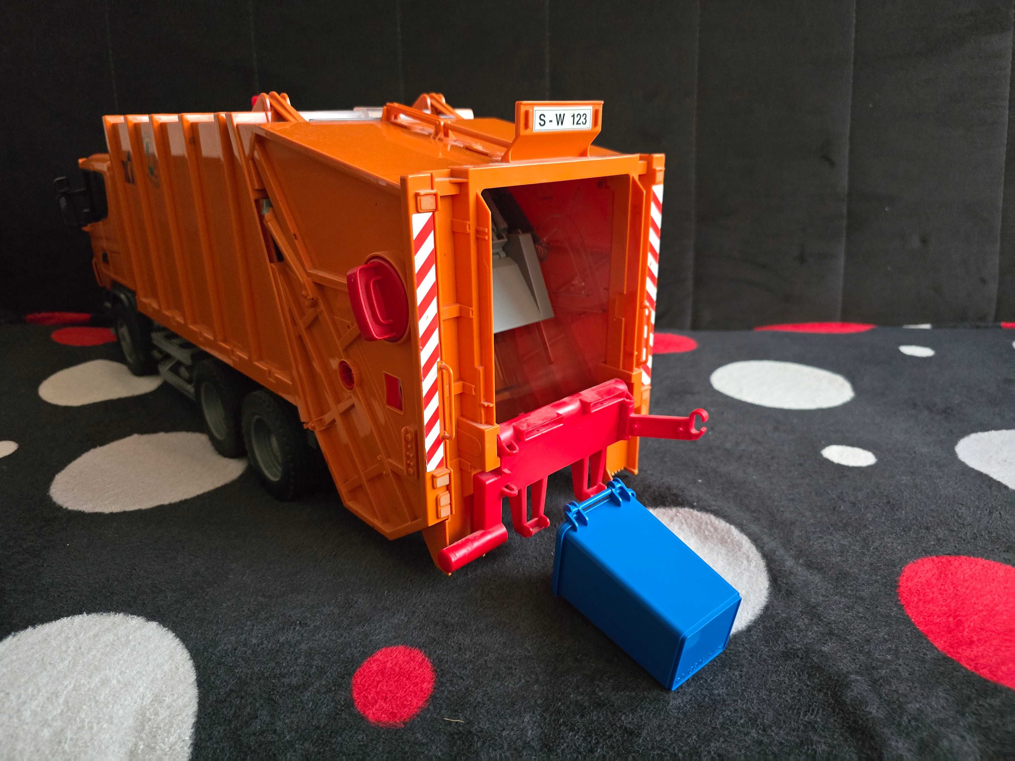 03560 Bruder Scania R Śmieciarka pomarańczowa