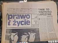 Gazety PRL tygodnik " Prawo i życie" 1987 rok 50 sztuk