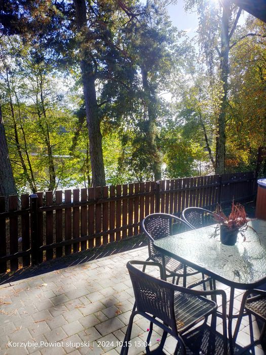 Domek nad jeziorem Korzybie sauna balia jacuzzi