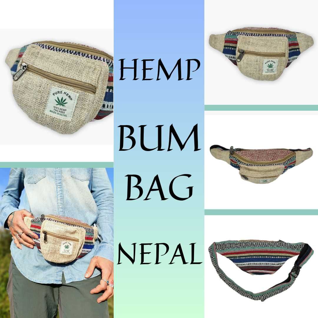 Ekologiczna Saszetka Nerka Konopna Himalayan Hemp Nepal Boho Festiwal