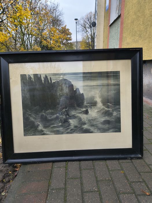 Antyczny obraz „Le Fantôme” – C. Schweninger – oryginał z końca XI