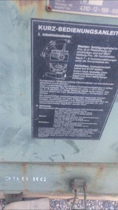 Kompresor spalinowy  15 bar Dizel