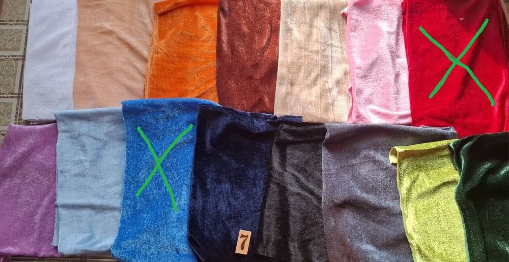 Лоскуты велюра для рукоделия, творчества, велюр-стрейч,наборы лоскутов