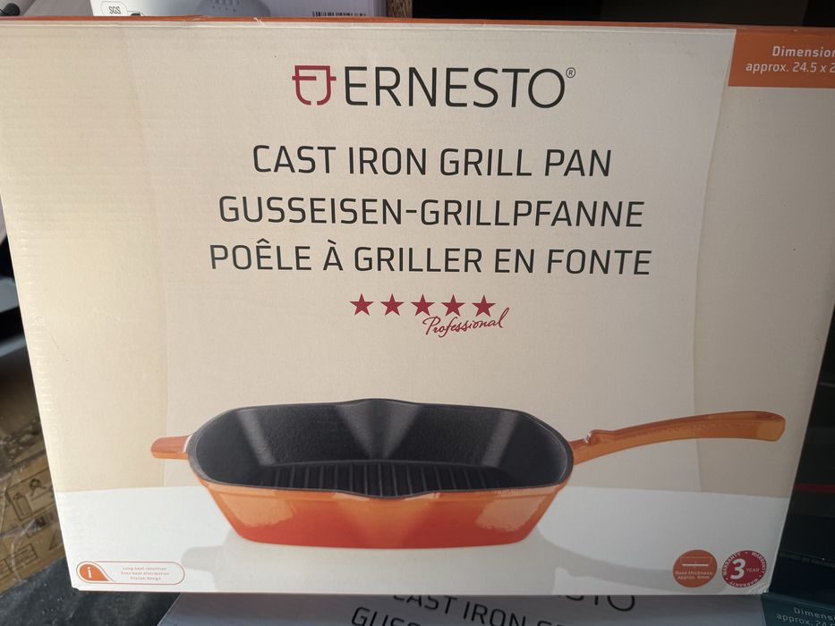 Ernesto patelnia 60 zl 24.5/24.5 grillowa beztluszczowa