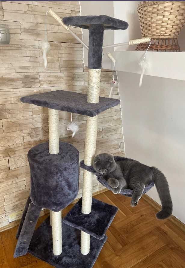 Wysoki duży drapak legowisko dla kota wieża 101 - 160 cm