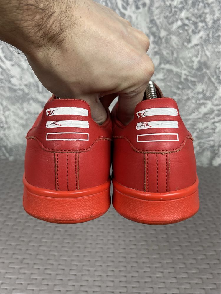 Adidas stan smith кроссовки кеды 43 размер кожаные красные