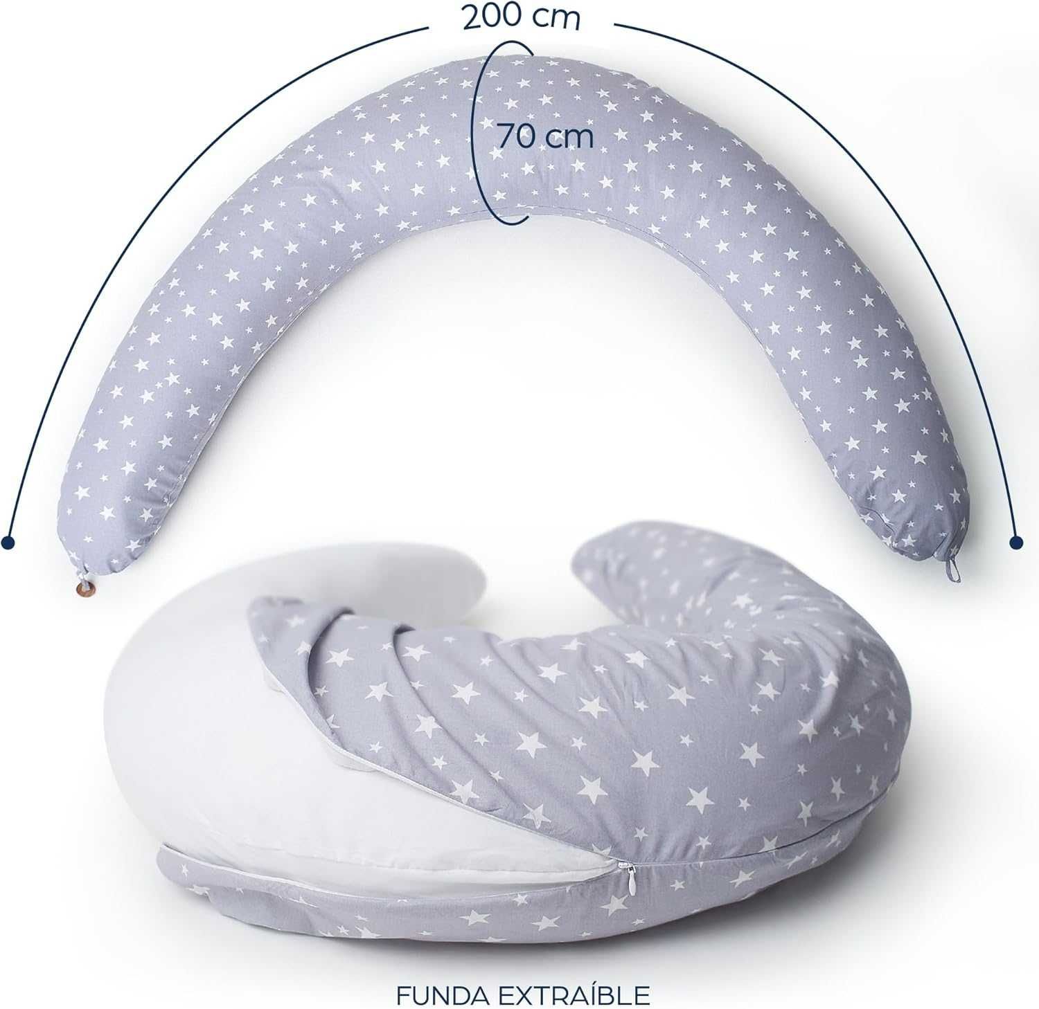 Almofada multiusos para bebé (dormir e amamentação)