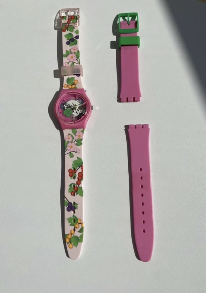 Swatch GP147 różowy z koniczynką