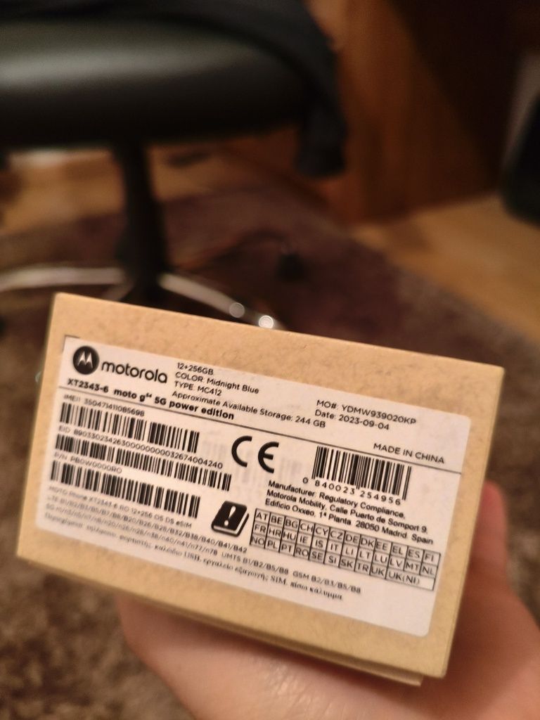 Motorola g54 power edition 6000 mAh wraz z ładowarką 30W