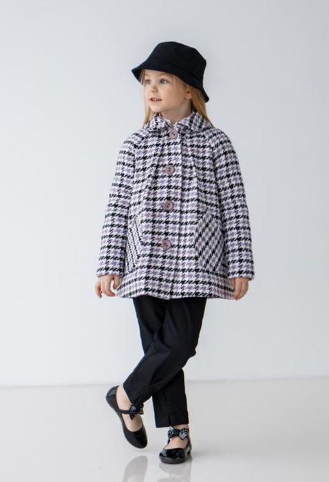 Пальто на дівчинку "гусяча лапка"