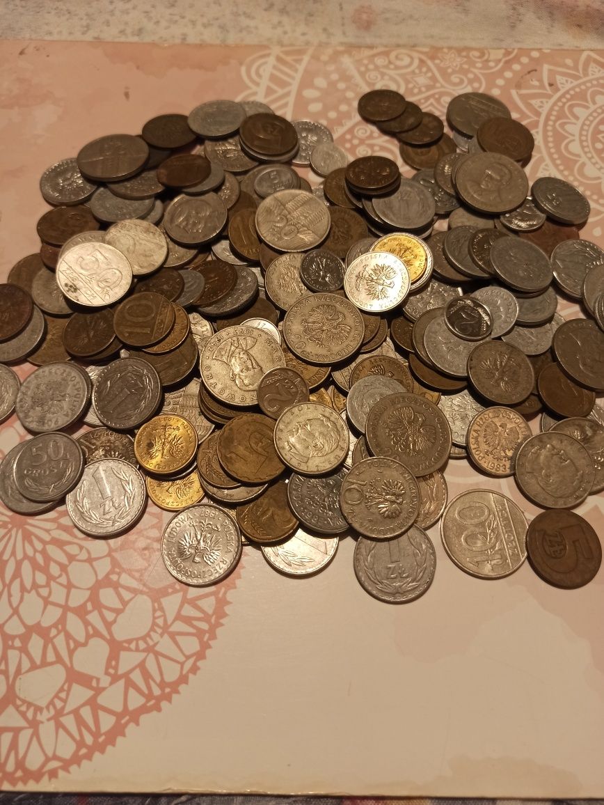 Zestaw monet, monety polskie, PRL