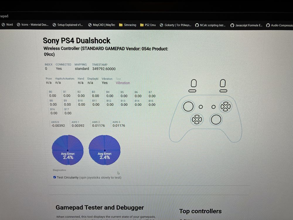 Kontroler pad Dualshock 4 V2 analogi TMR rok gwarancji