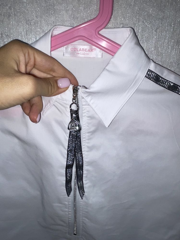 Блуза рубашка школьная Colabear 128-134