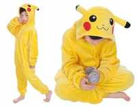 Pikachu Pokemon Piżama KIGURUMI Przebranie dla dzieci DRES 130 cm