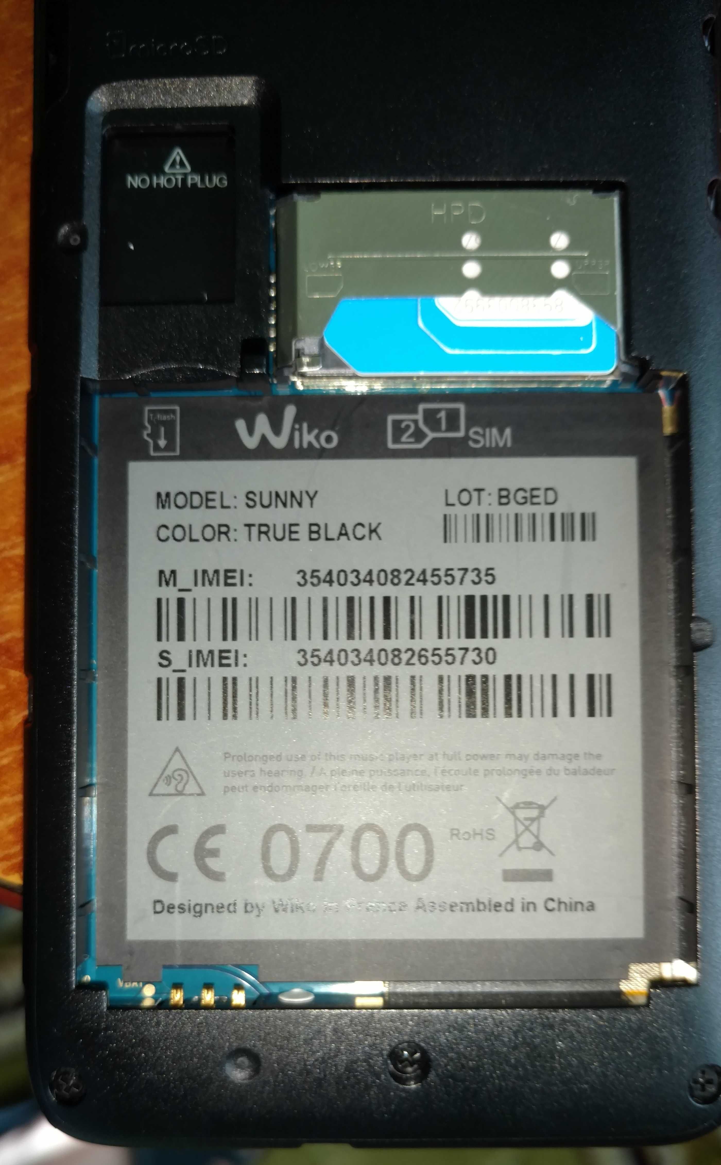 Продам смартфон  Wiko Sunny