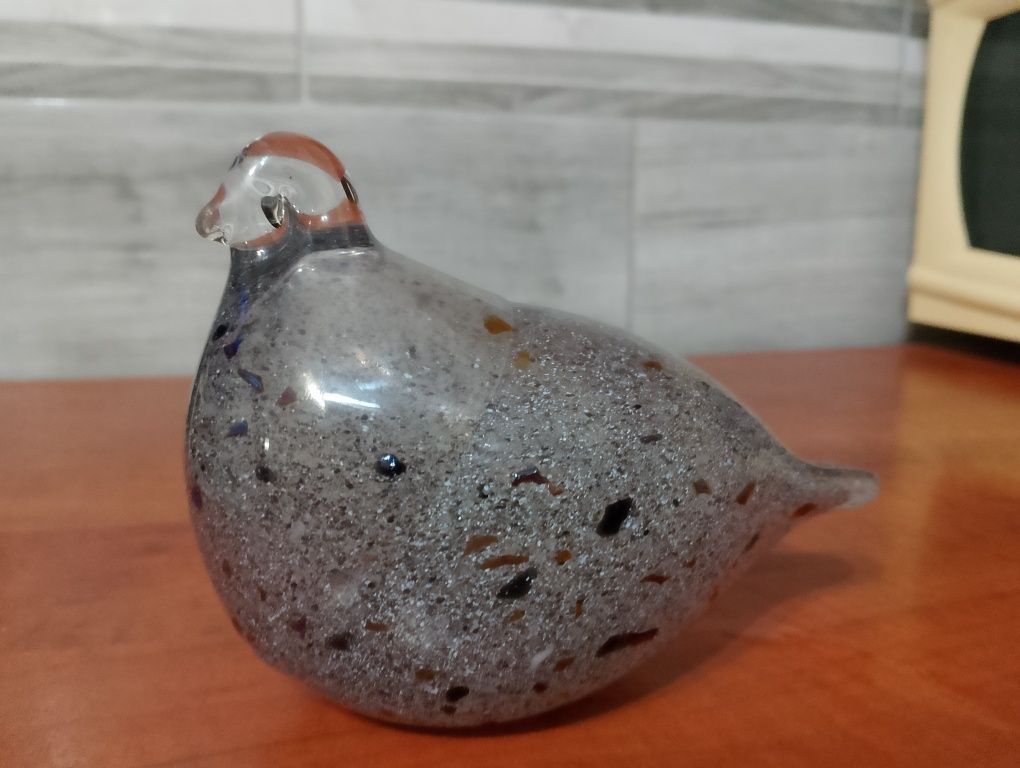 Szklany ptaszek vintage