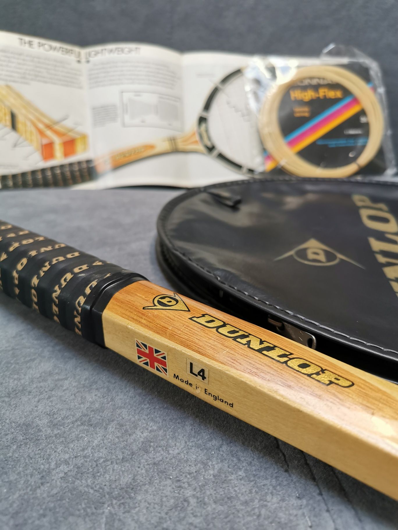 Dunlop Maxply Fort Graphite / Rakieta drewniana tennis / Vintage Retro