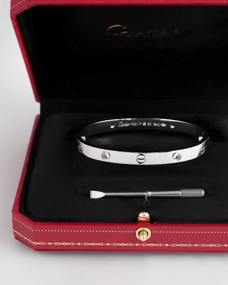 Браслет Cartier Love жовте та біле золото (срібло)