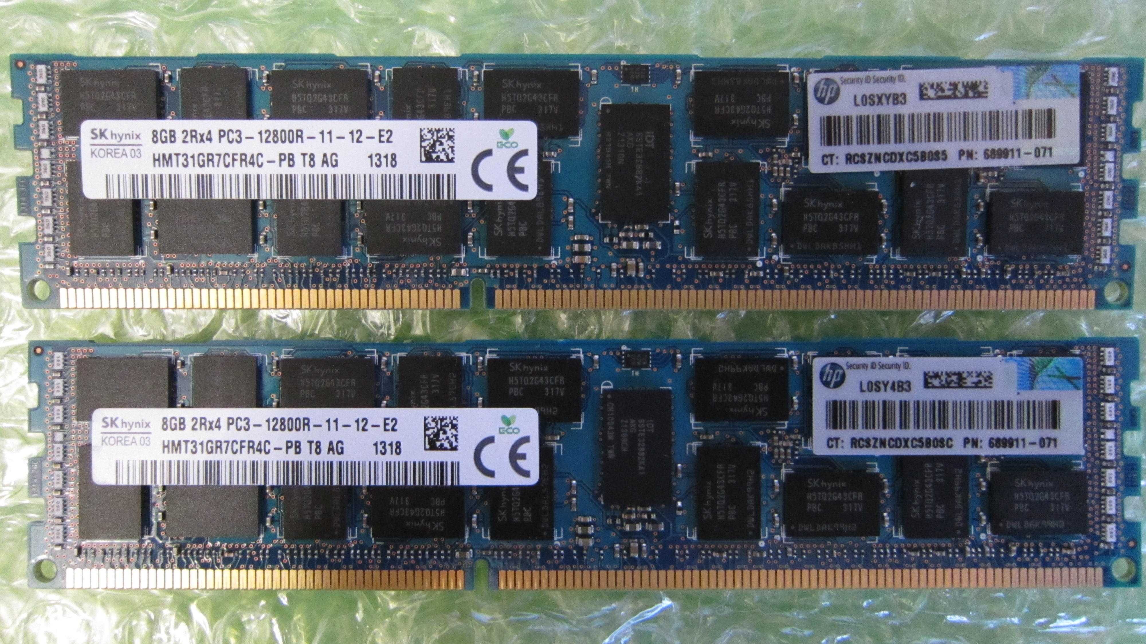 Pamięci DDR3 2x8GB 12800R Hynix HMT31GR7CFR4C-PB T8 AG do Serwerów