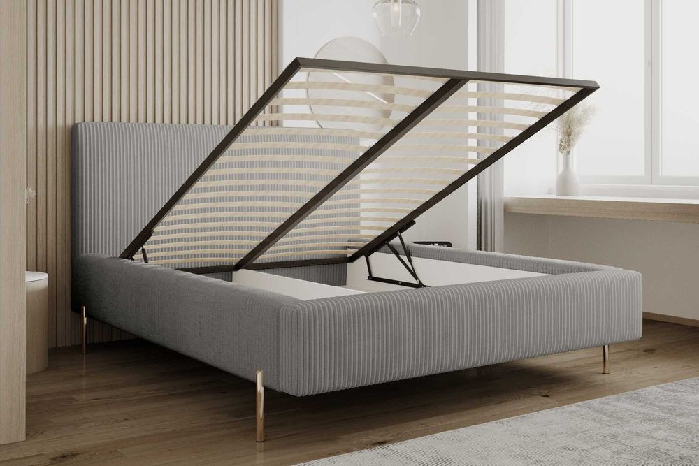 Łóżko Sypialnianie z Pojemnikiem + stelaż metalowy Monaco PRODUCENT