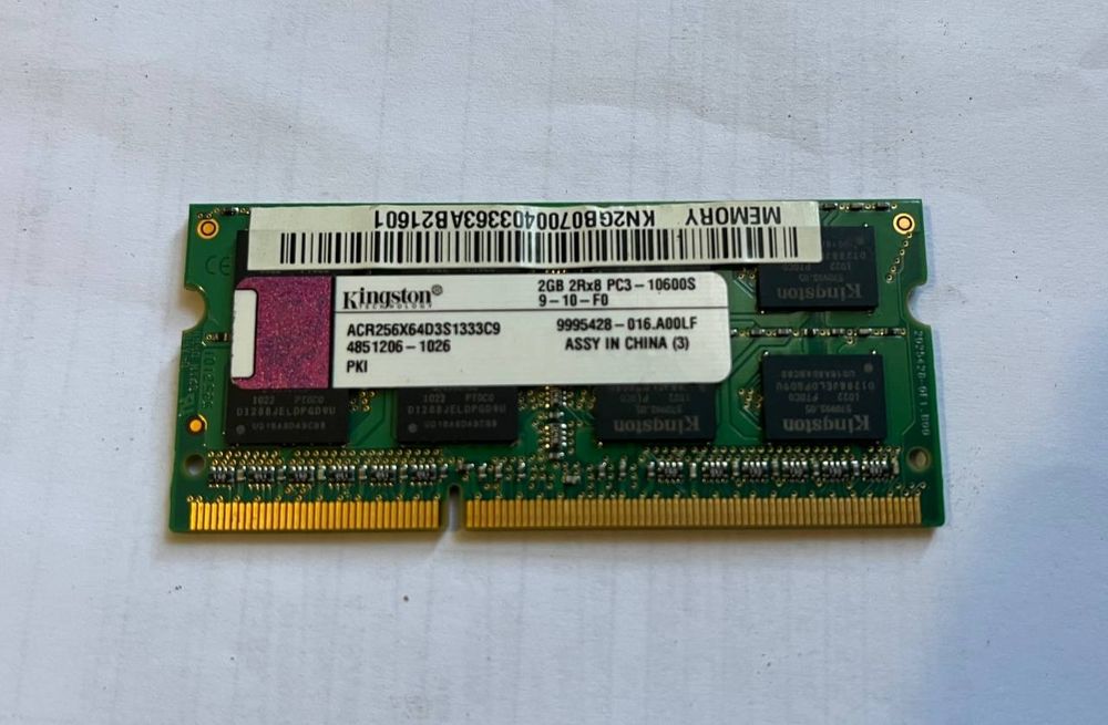 Оперативна пам'ять для ноутбука SODIMM Kingston DDR3 2Gb 1333 MHz