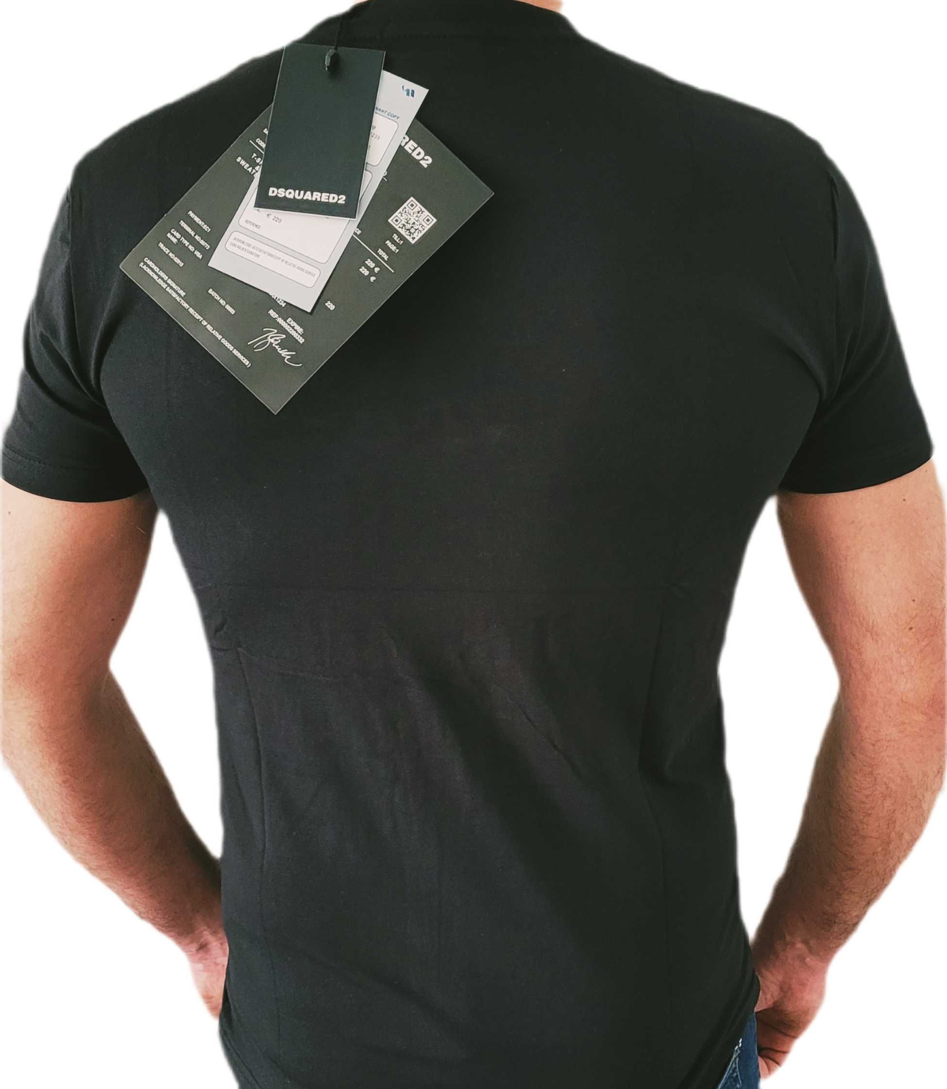 Dsquared2 T-shirt Koszulka Męska DSQ czarna