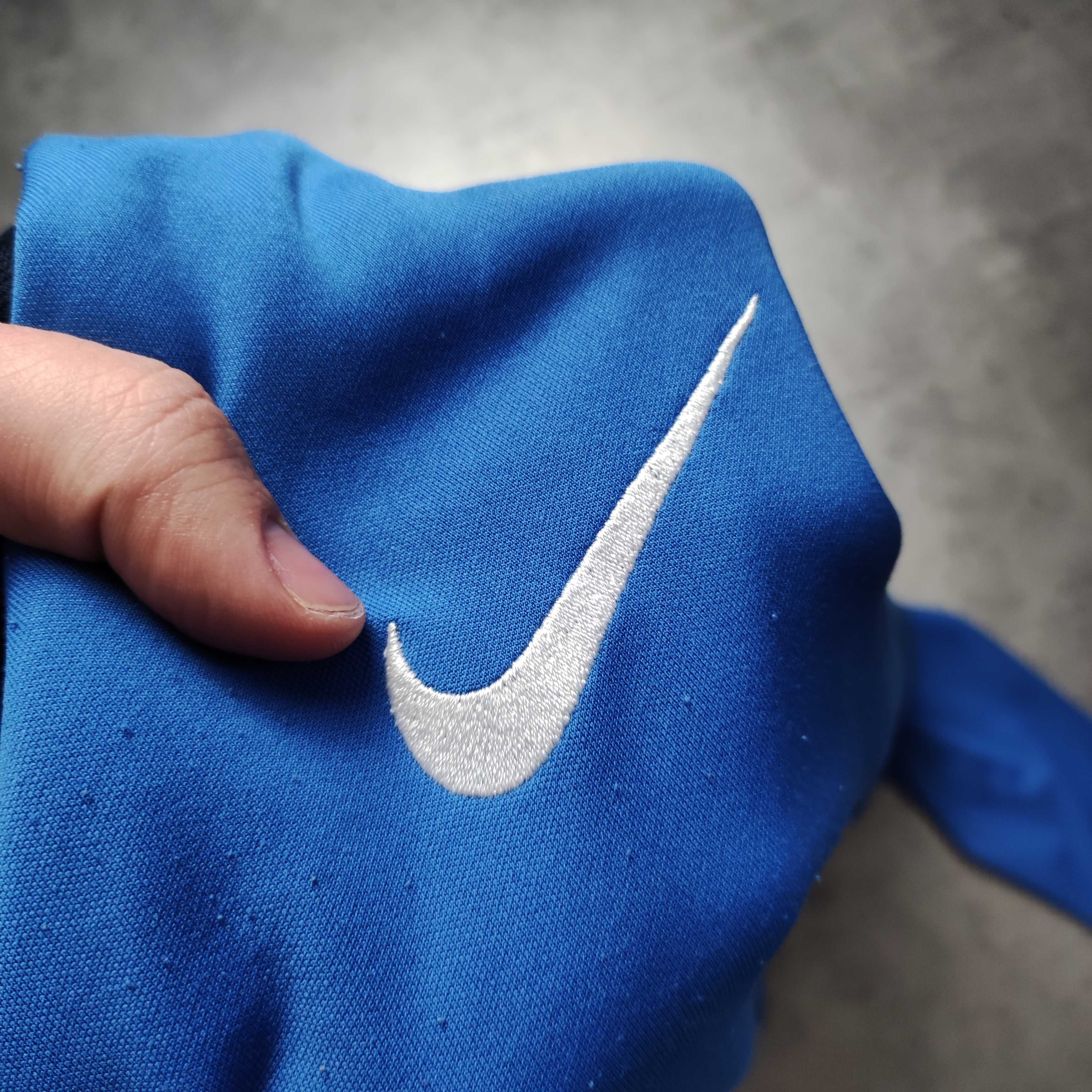 MĘSKA Bluza Sportowa Nike Niebieska Dri-Fit Rozpinana 1/3 Swoosh