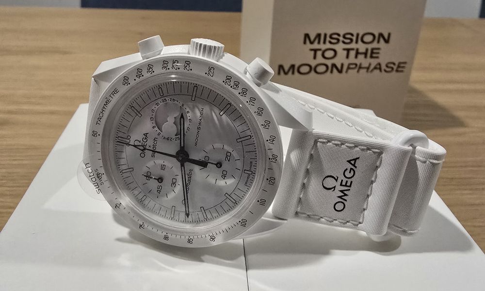 *NOVO* Omega x Swatch Mission to the Moonphase Full Moon Branco (42mm)