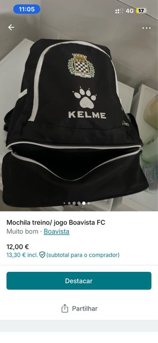 Mochila jogo Boavista FC