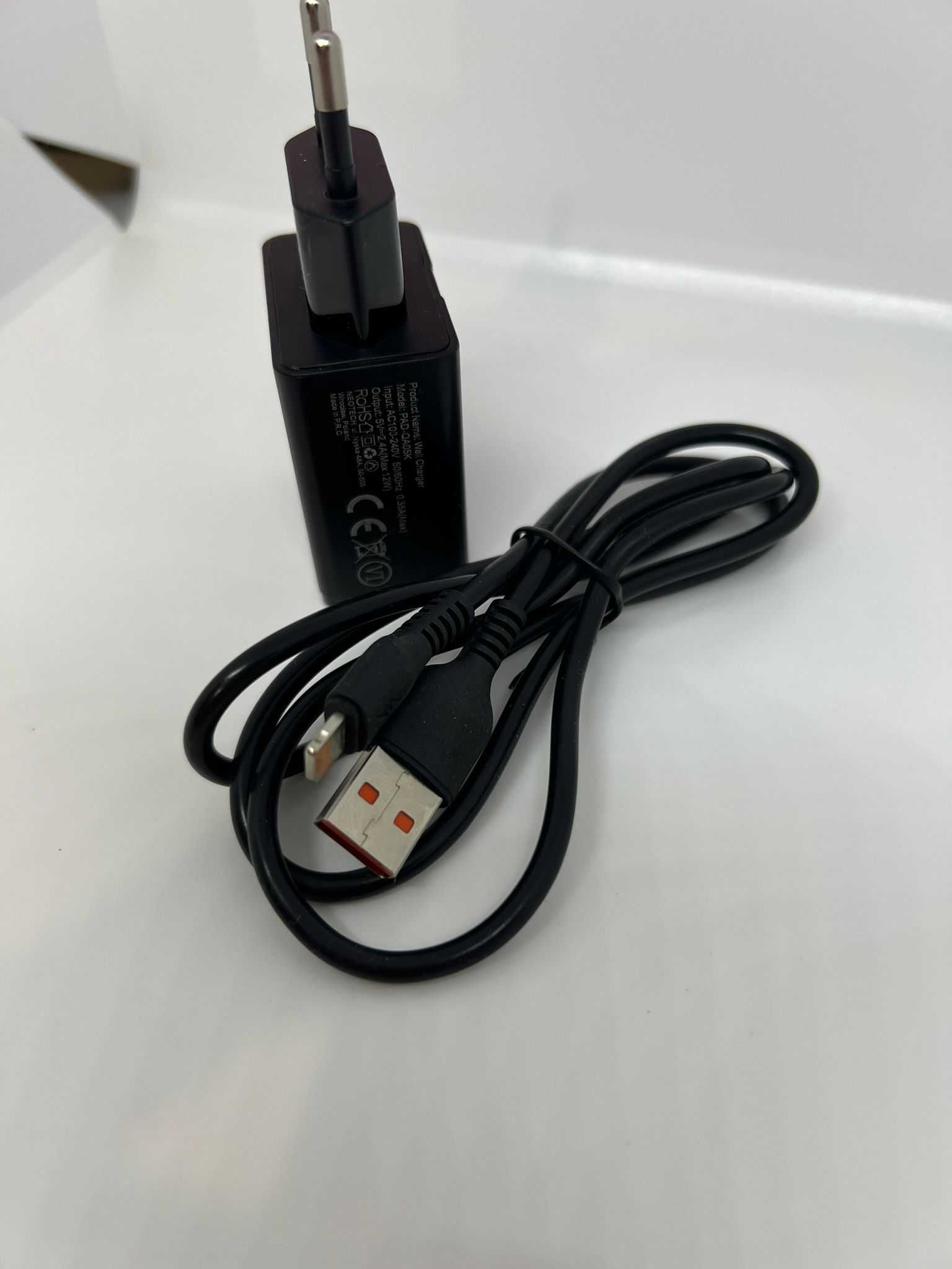 Ładowarka USB + kabel USB - LIGHTNING | zestaw do ładowania - czarny