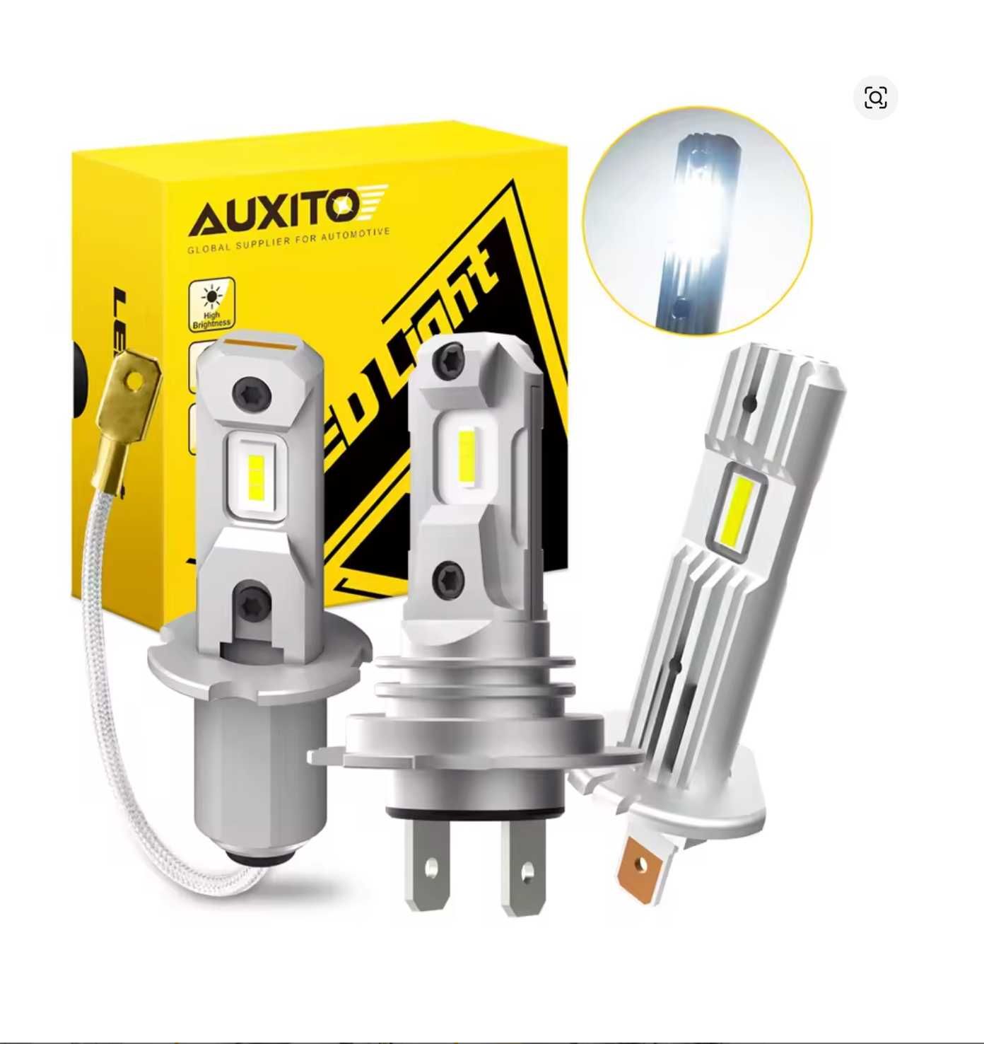 Лампы Auxito LED H7 H3 H1 H11 H8 H9 автолампы 12V светодиодные лампы