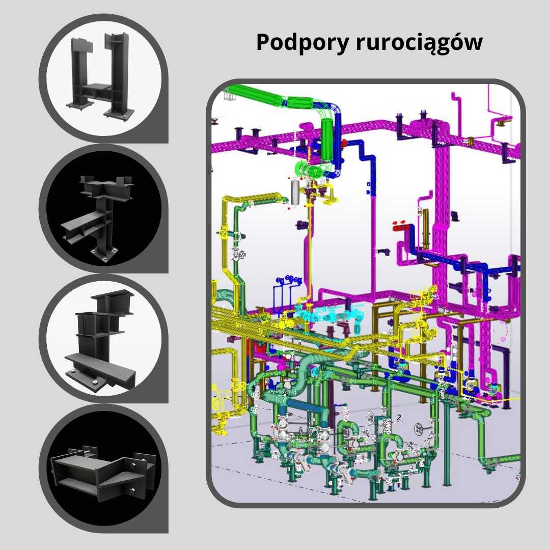 Tekla Structures | AutoCAD  | pdf do dwg | modele 3D | rysunki 2D
