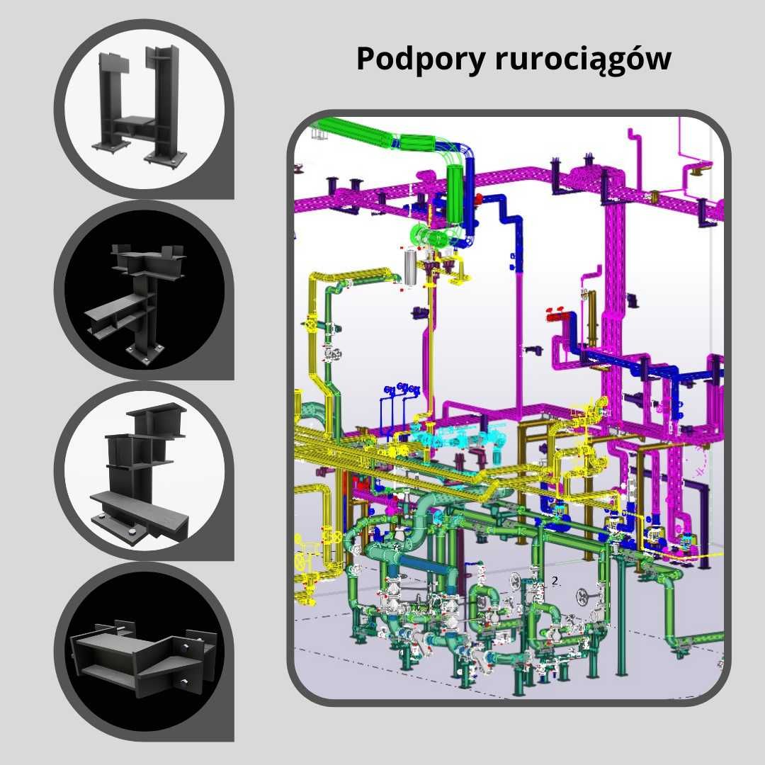 Tekla Structures - modele 3D, AutoCAD rysunki 2D, - pdf do dwg