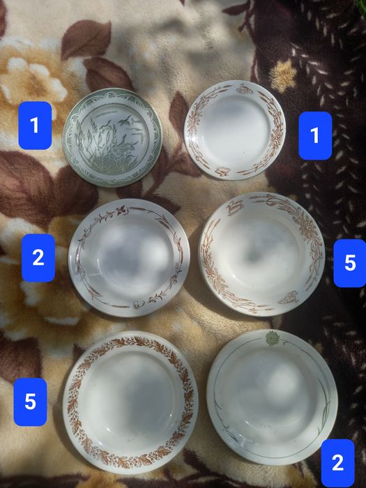 Тарелка фаянс, много тарелок Буды