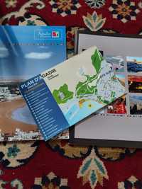 Agadir - foldery przewodnik plus mapa centrum Agadir w arkuszu